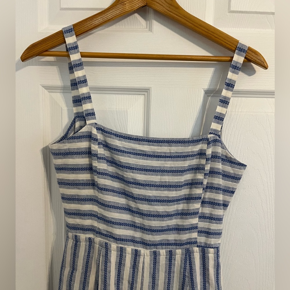 GB jumpsuit size 6 blue and white tie back - Picture 6 of 6